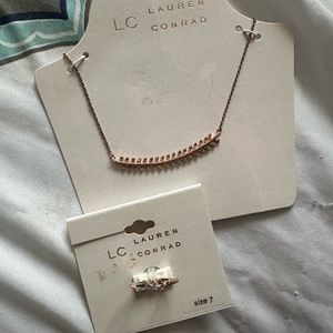 Lauren Conrad ring and necklace